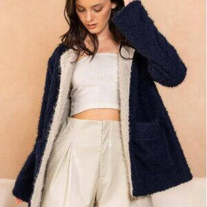 NWT Ces Femme Reversible Fuzzy Jacket – Cozy Chic Fall Layer – Made in USA